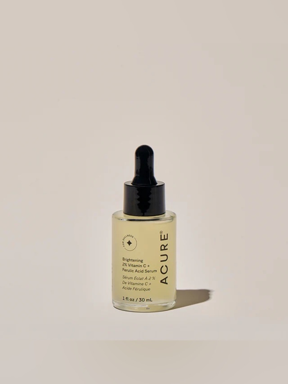 Acure Brightening 2% Vitamin C & Ferulic Acid Serum 1 fl oz.